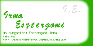 irma esztergomi business card